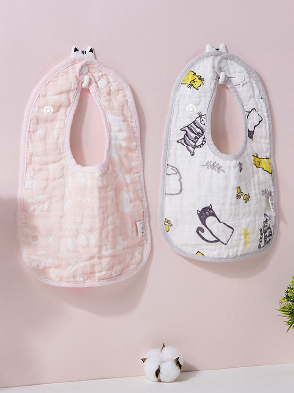 Two Pieces Australian cotton U-shaped baby saliva towel