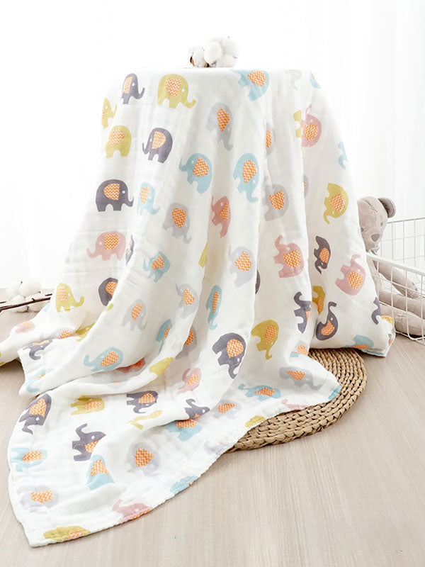 Ultra Absorbent Floral Print Baby Bath Towel Strawberry/Baby Bear/Animal Kingdom