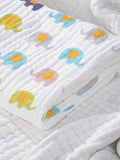Ultra Absorbent Floral Print Baby Bath Towel Baby elephants