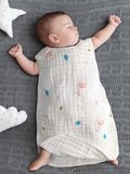 6 Layers Summer Thin Baby sleeveless vest sleeping bag Peach/Rabbit/Stars