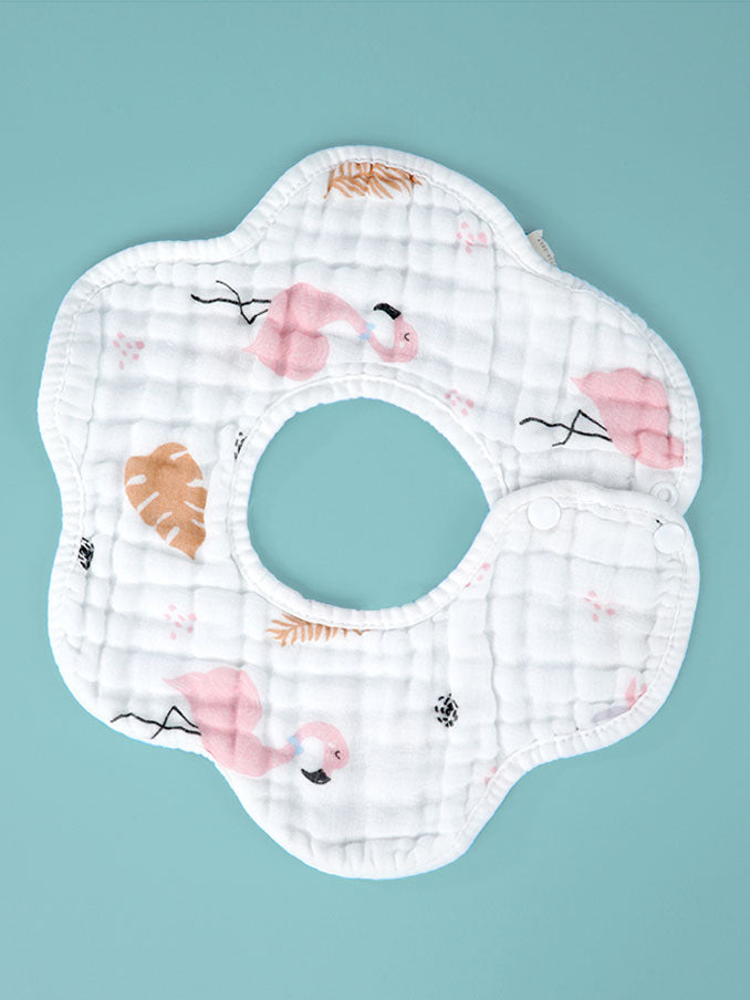 3 Pieces Double sided Floral Printed Baby Boy Bib Saliva towel
