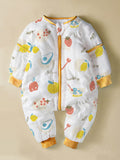 Thickened Cotton Padded Autumn Winter Baby bunting sleeping bag Detachable Sleeves