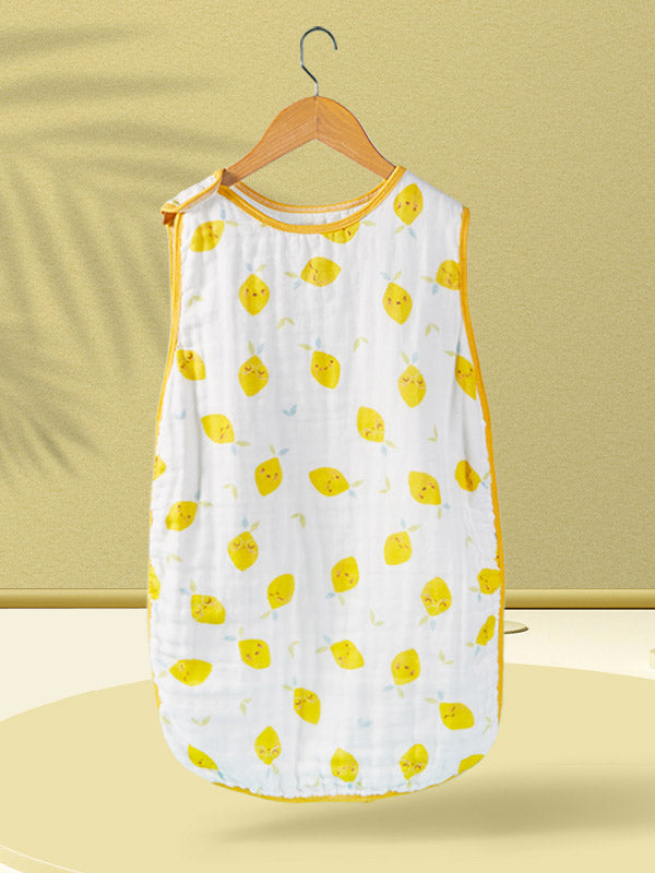 6 Layers Summer Thin Baby sleeveless vest sleeping bag Elephant/Fawn/Lemon