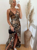 Sexy Floral Wrap Maxi Dress With Slit