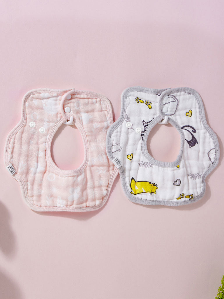 Two Pieces Australian cotton Petal baby saliva towel