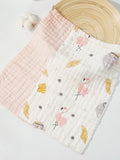 2 Pieces Baby Face Towel Baby Napkin Baby Saliva Towel Grey-Baby Bear/Pink-Autumn/Space-Blue Elephant