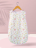 4 Layers Summer Thin Baby sleeveless vest sleeping bag Peach/Rabbit/Stars