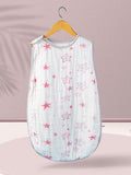 6 Layers Summer Thin Baby sleeveless vest sleeping bag Peach/Rabbit/Stars