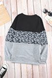 Colorblock Contrast Stitching Sweatshirt with Slits