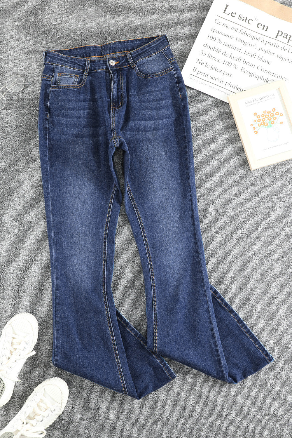 Wash Vintage Wide Leg Jeans