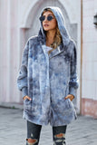 Soft Fleece Hooded Open Front Coat