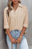 Geometric Textured Button Shirt