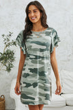 Pile Of Sleeves Camouflage Dress