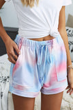 Print Drawstring Casual Elastic Waist Pocketed Shorts