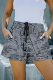 Print Drawstring Casual Elastic Waist Pocketed Shorts