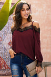 Lace Cold Shoulder Blouse