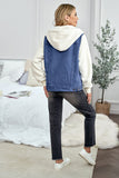 Sherpa Denim Splicing Buttoned Jacket