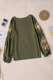 Floral Embroidery Long Sleeve Top