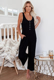 Pocketed Thermal Sleeveless Jumpsuit