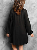 Round Neck Empire Waist Ribbed Knit Mini Dress