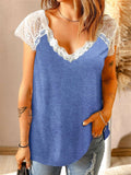 Lace Knit Cap Sleeve Top