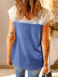 Lace Knit Cap Sleeve Top
