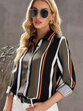 Striped Modern Women Top Shirt