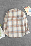 Chest Pocket Plaid Half Zip Sweatshirt