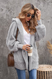 Soft Fleece Hooded Open Front Coat