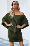 Multiple Dressing Layered Mini Poncho Dress