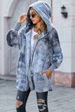 Soft Fleece Hooded Open Front Coat