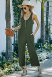 Pocketed Thermal Sleeveless Jumpsuit