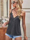 Lace Splicing V Neck Cami Top