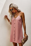 Buttoned Slip Dress