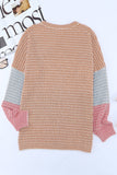 Multicolor Color Block Knitted Long Sleeve Top