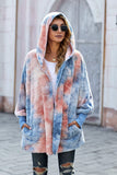 Soft Fleece Hooded Open Front Coat