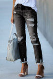 Distressed Boyfriend Denim Pants