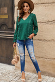 Floral Lace Mesh Crochet Long Sleeve Top