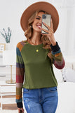 Color Block Long Sleeves Pullover Top