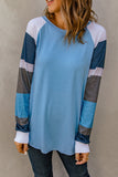 Color Block Long Sleeves Pullover Top