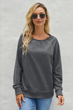 French Terry Cotton Blend Pullover Sweatshirt