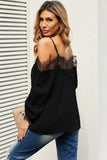 Lace Cold Shoulder Blouse