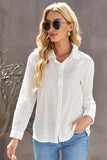 Textured Solid Color Basic Shirt