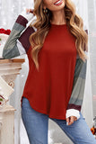 Color Block Long Sleeves Pullover Top