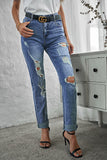 Medium Wash Beach Bum Destroyed Boyfriend Jeans