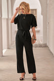 Oh So Glam Belted Wide Leg Jumpsuit