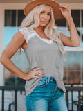 Lace Knit Cap Sleeve Top