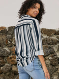 Striped Modern Women Top Shirt