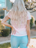 Letters Print Mom Tee Short Sleeve