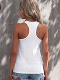 Scoop Neck Basic Solid Tank Top
